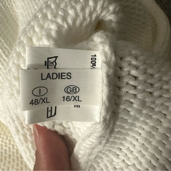 Fabiana Filippi Cropped Knit Open Cárdigan Sweater Size XL - Picture 7 of 9